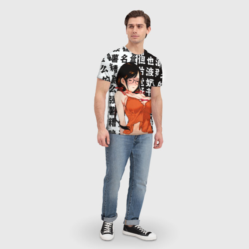 Мужская футболка 3D с принтом Цубаса Ханэкава - monogatari series, вид сбоку #3