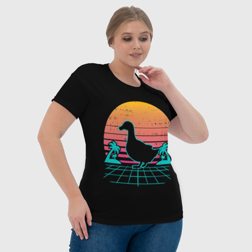 Женская футболка 3D с принтом Ретро утка, фото #4