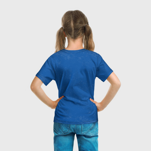 Детская 3D футболка с принтом Dance - Крапинки, вид сзади #2