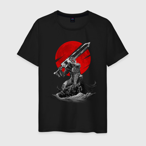Мужская футболка хлопок с принтом Guts the Black Swordsman, вид спереди #2