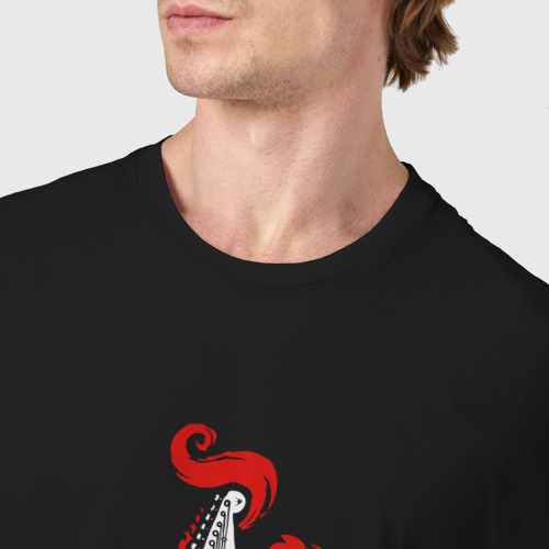 Мужская футболка хлопок с принтом Hard rock music, фото #4
