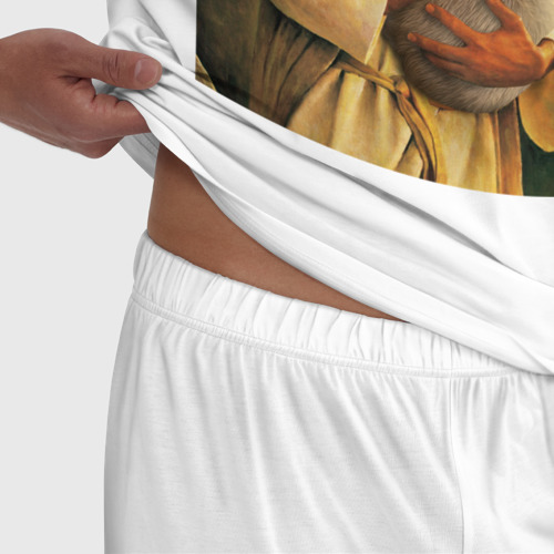 Мужская пижама хлопок с принтом Иисус и капибара, фото #4