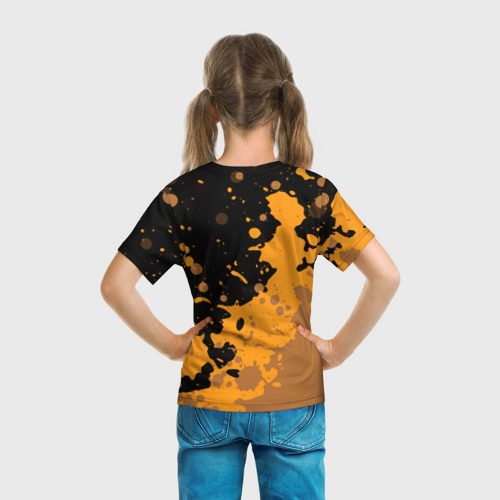 Детская 3D футболка с принтом Sevilla Краска, вид сзади #2