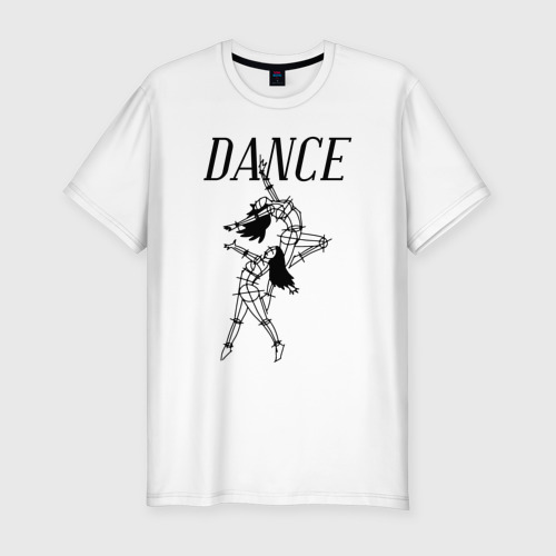 Мужская футболка хлопок Slim с принтом Dance Go Go, вид спереди #2