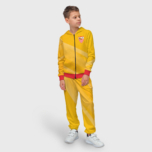 Детский 3D костюм с принтом Sevilla желтая абстракция, фото на моделе #1