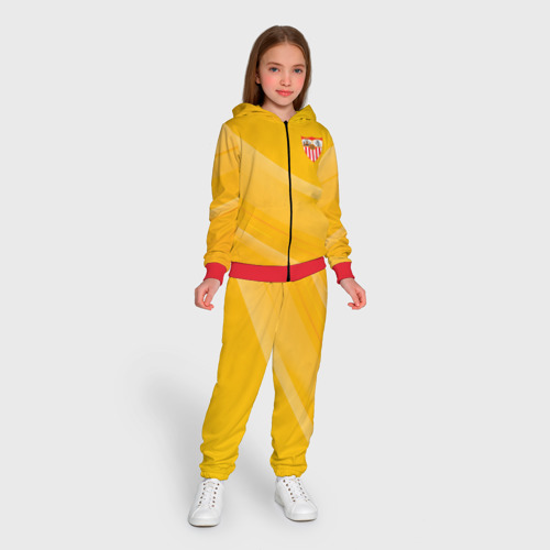 Детский 3D костюм с принтом Sevilla желтая абстракция, вид сбоку #3