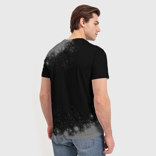 Мужская футболка 3D с принтом Не спорь с лучшим механиком - на темном фоне, вид сзади #2