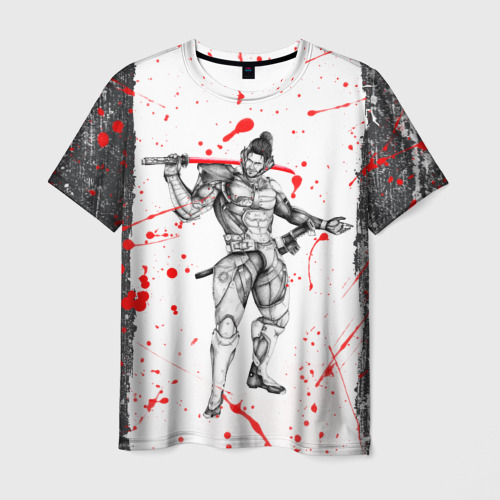 Мужская 3D футболка с принтом Metal gear rising blood, вид спереди #2