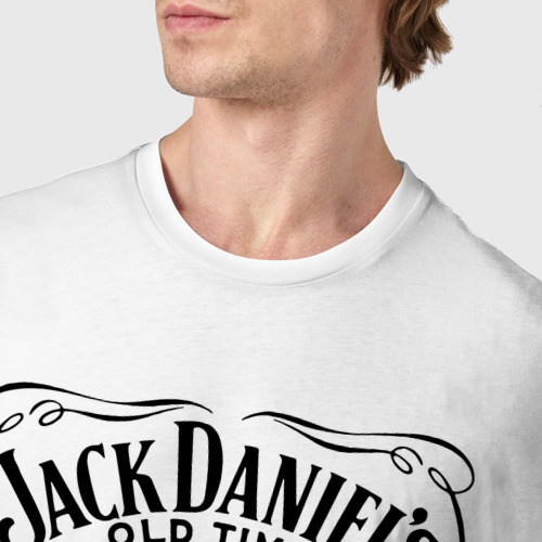 Мужская футболка хлопок с принтом Виски Джек Дэниелс, фото #4