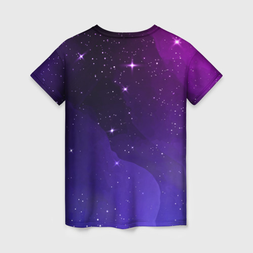 Женская 3D футболка с принтом Evanescence просто космос, вид сзади #1