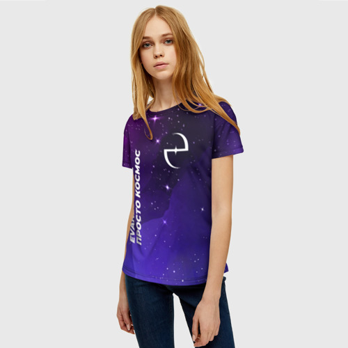 Женская 3D футболка с принтом Evanescence просто космос, фото на моделе #1