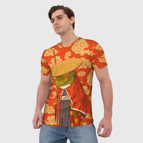 Мужская 3D футболка с принтом Самурай-хранитель, фото на моделе #1
