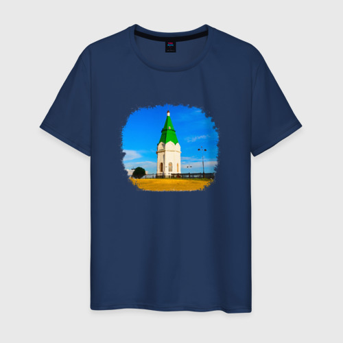 Мужская футболка с принтом Часовня Параскевы Пятницы, Красноярск, вид спереди #2