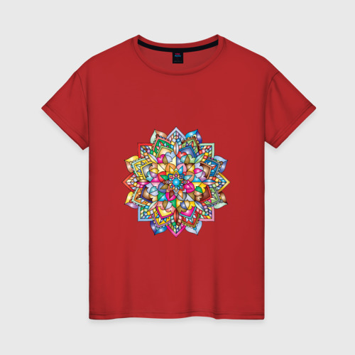 Женская футболка хлопок с принтом Цвета души, вид спереди #2