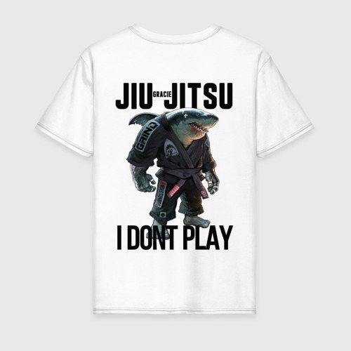 Мужская футболка с принтом Jiu-Jitsu Shark, вид сзади #1