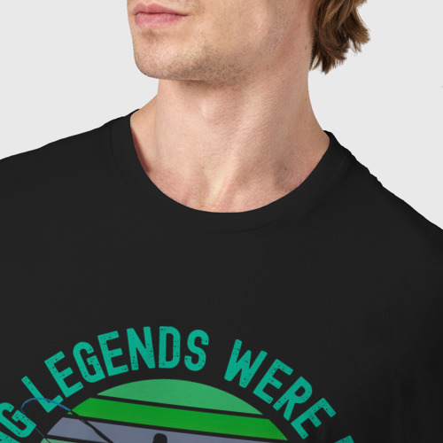 Мужская футболка хлопок с принтом Легендарный рыбак с 1992, фото #4