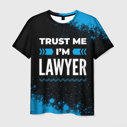Мужская футболка 3D с принтом Trust me I'm lawyer Dark, вид спереди #2