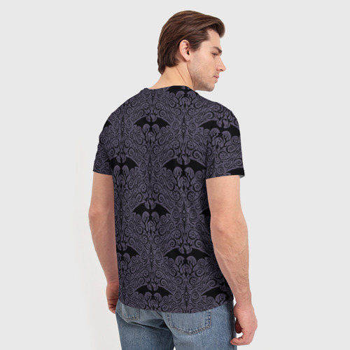 Мужская футболка 3D с принтом Дом Дракона Паттерн с драконами, вид сзади #2
