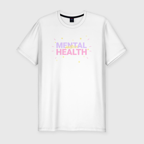 Мужская футболка премиум с принтом Mental health, вид спереди #2