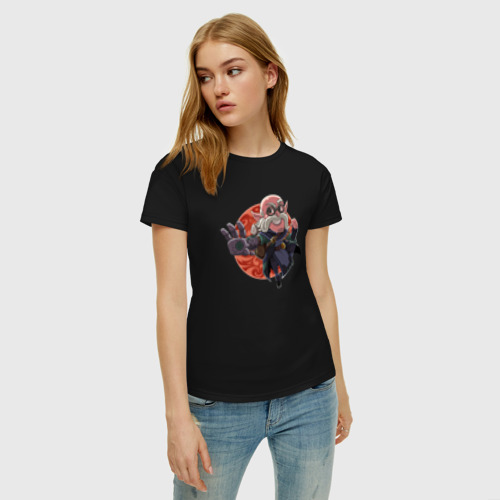 Женская футболка хлопок с принтом Чиби Торвольд | Chibi Torvold, фото на моделе #1