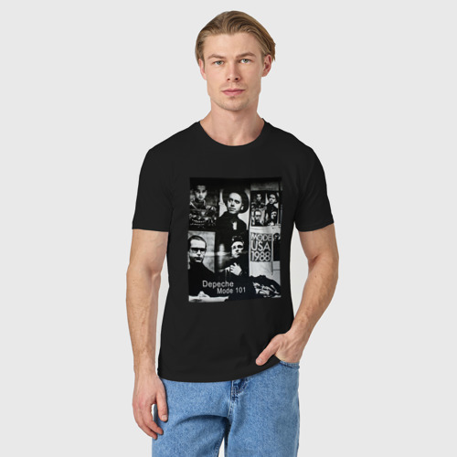 Мужская футболка хлопок с принтом Depeche Mode 101 Vintage 1988, фото на моделе #1