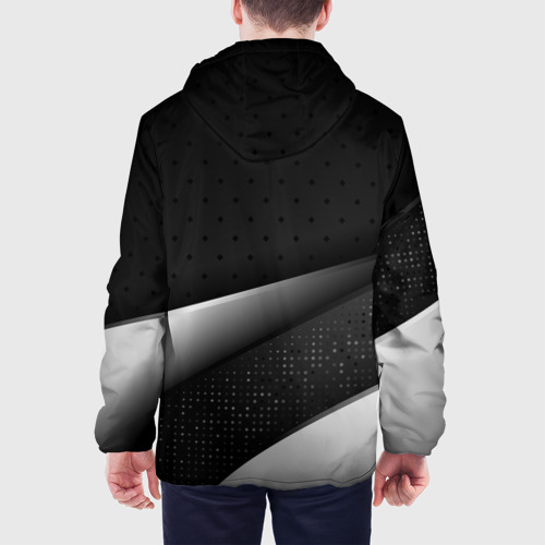 Мужская куртка 3D с принтом Russia - black & white, вид сзади #2