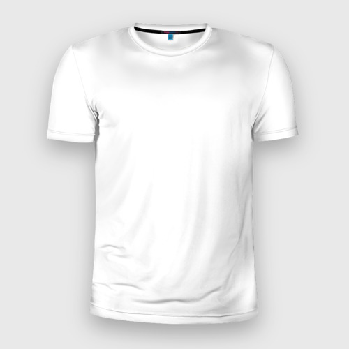 Мужская футболка 3D Slim с принтом Белая 4, вид спереди #2