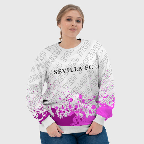 Женский свитшот 3D с принтом Sevilla pro football: символ сверху, фото #4
