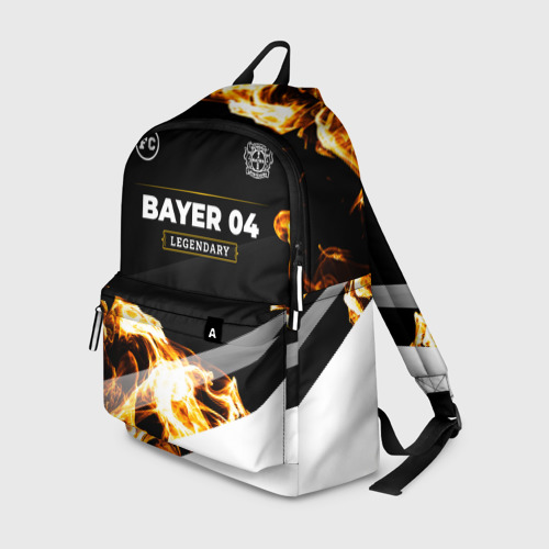 Рюкзак 3D с принтом Bayer 04 legendary sport fire, вид спереди #2