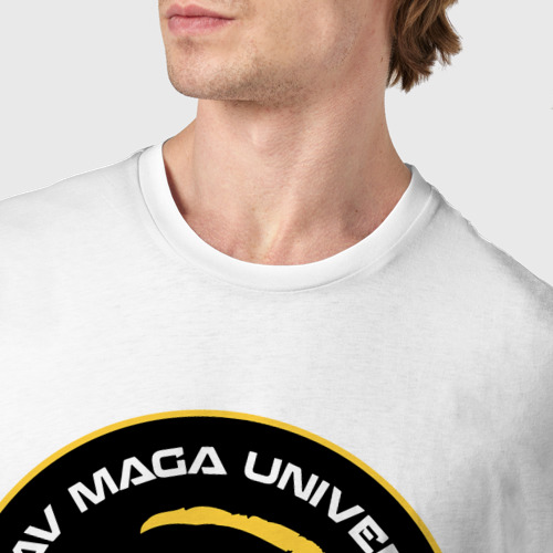 Мужская футболка хлопок с принтом Krav-maga emblem/ tactical defense system, фото #4