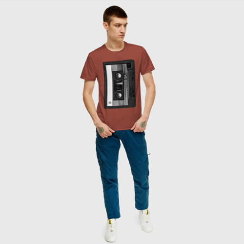 Мужская футболка с принтом Аудио кассета, вид сбоку #3
