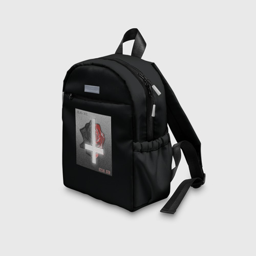 Детский рюкзак 3D с принтом Pyrokinesis - Black Roze x Red Roze, вид сбоку #3