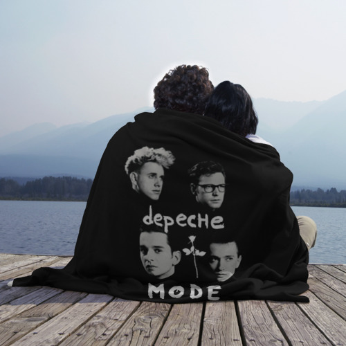 Плед 3D с принтом Depeche Mode portrait, вид сбоку #3