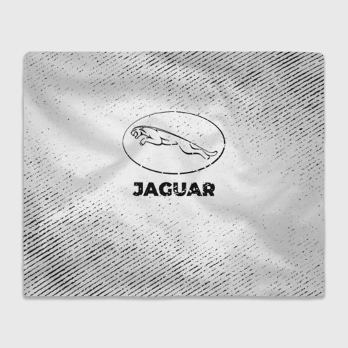 Плед 3D с принтом Jaguar с потертостями на светлом фоне, вид спереди #2