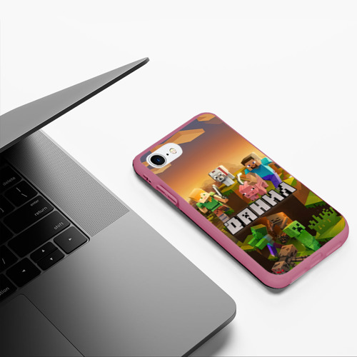 Чехол для iPhone 7/8 матовый с принтом Данил Minecraft, фото #5