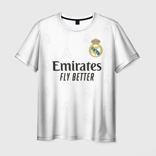 Мужская футболка 3D с принтом Бензема Реал Мадрид форма 2022-2023, вид спереди #2