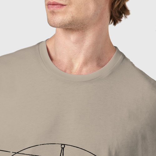 Мужская футболка хлопок с принтом Vitruvian Bender, фото #4