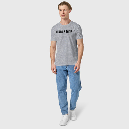 Мужская футболка хлопок с принтом Music band мем про молодежь, вид сбоку #3
