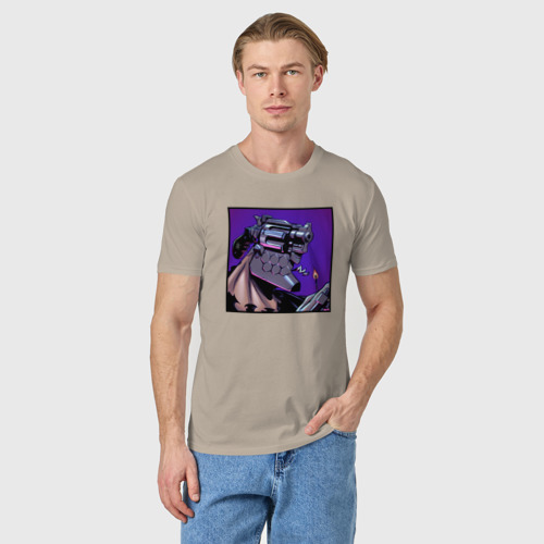Мужская футболка хлопок с принтом Опасный Дзюдзо, фото на моделе #1