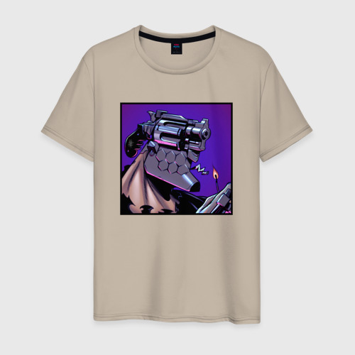 Мужская футболка хлопок с принтом Опасный Дзюдзо, вид спереди #2