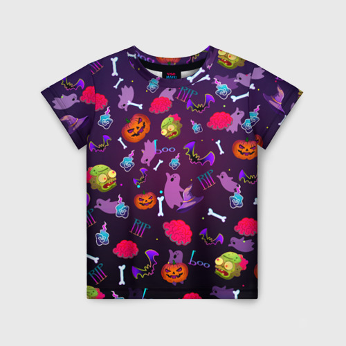 Детская футболка 3D с принтом Это Хэллоуин, вид спереди #2