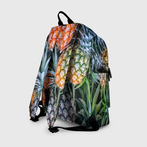 Рюкзак 3D с принтом Фон из ананасов, вид сзади #1