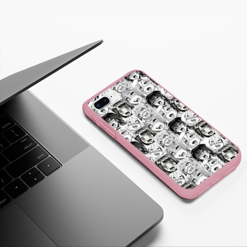 Чехол для iPhone 7Plus/8 Plus матовый с принтом Разные девушки Ахегао, фото #5