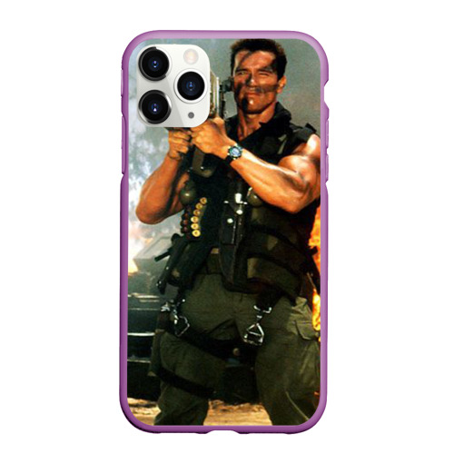 Чехол для iPhone 11 Pro Max матовый с принтом Базука Арнольда мем, вид спереди #2