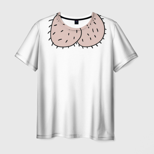 Мужская футболка 3D с принтом Человек яйца, вид спереди #2