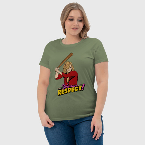 Женская футболка хлопок с принтом Лаура Дерн, фото #4