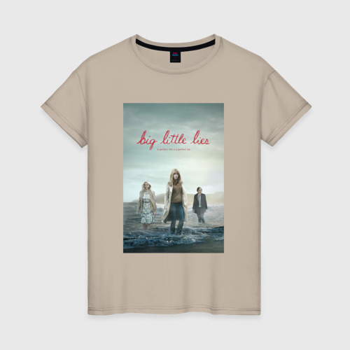 Женская футболка хлопок с принтом Big Little Lies, вид спереди #2
