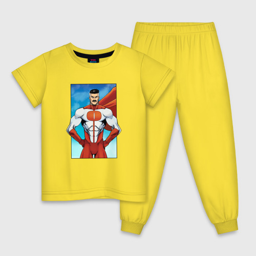 Детская пижама хлопок с принтом Omni-man, вид спереди #2