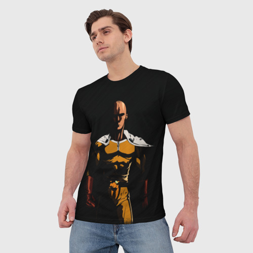 Мужская футболка 3D с принтом One Punch-Man - человек-кулак, фото на моделе #1