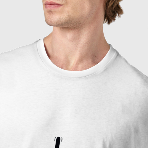 Мужская футболка хлопок с принтом Хвостик Почита, фото #4